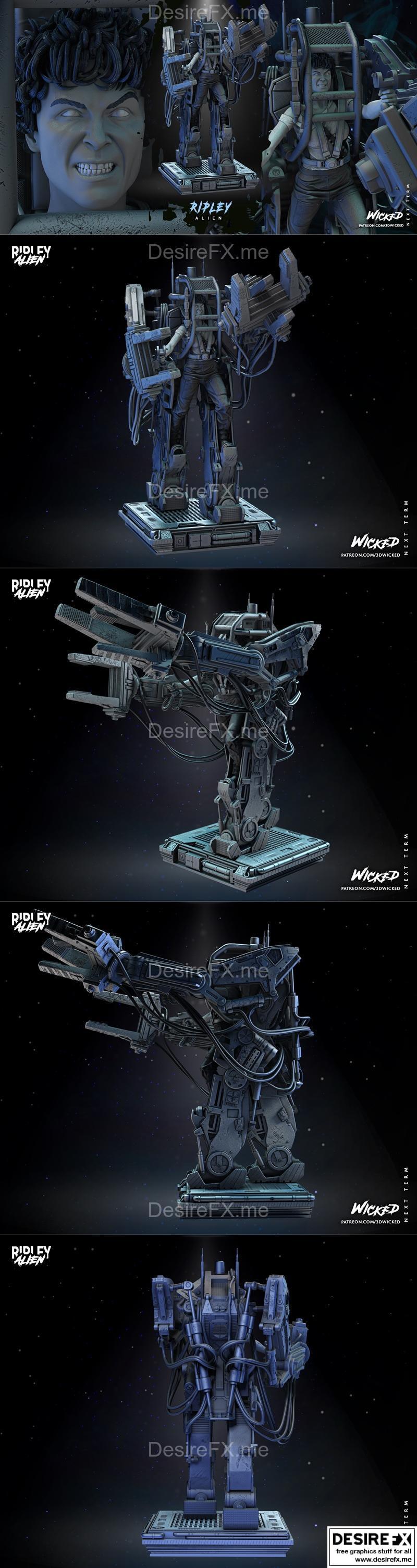 WICKED——力量装载机与里普利雕塑3D打印模型|WICKED – Power Loader and Ripley Sculpture – 3D Print Model STL