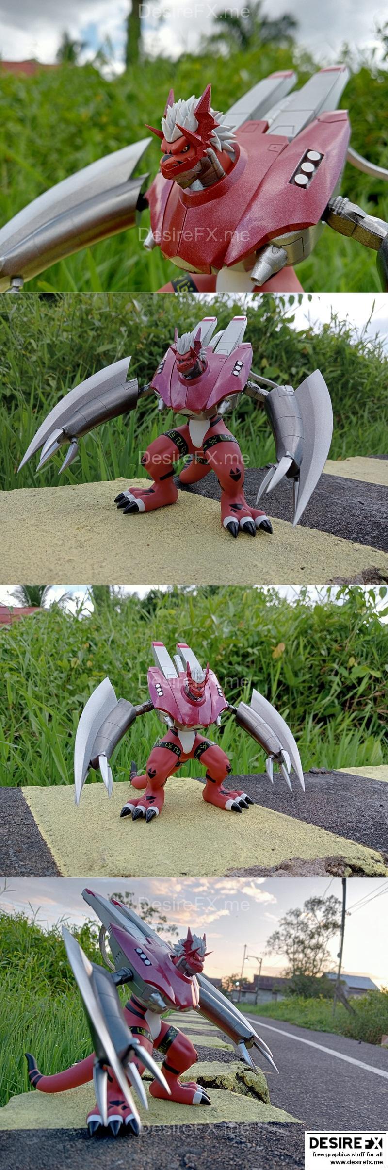 数码宝贝：梅加洛格雷姆 3D打印模型|Digimon – Megalogrowmon – 3D Print Model STL
