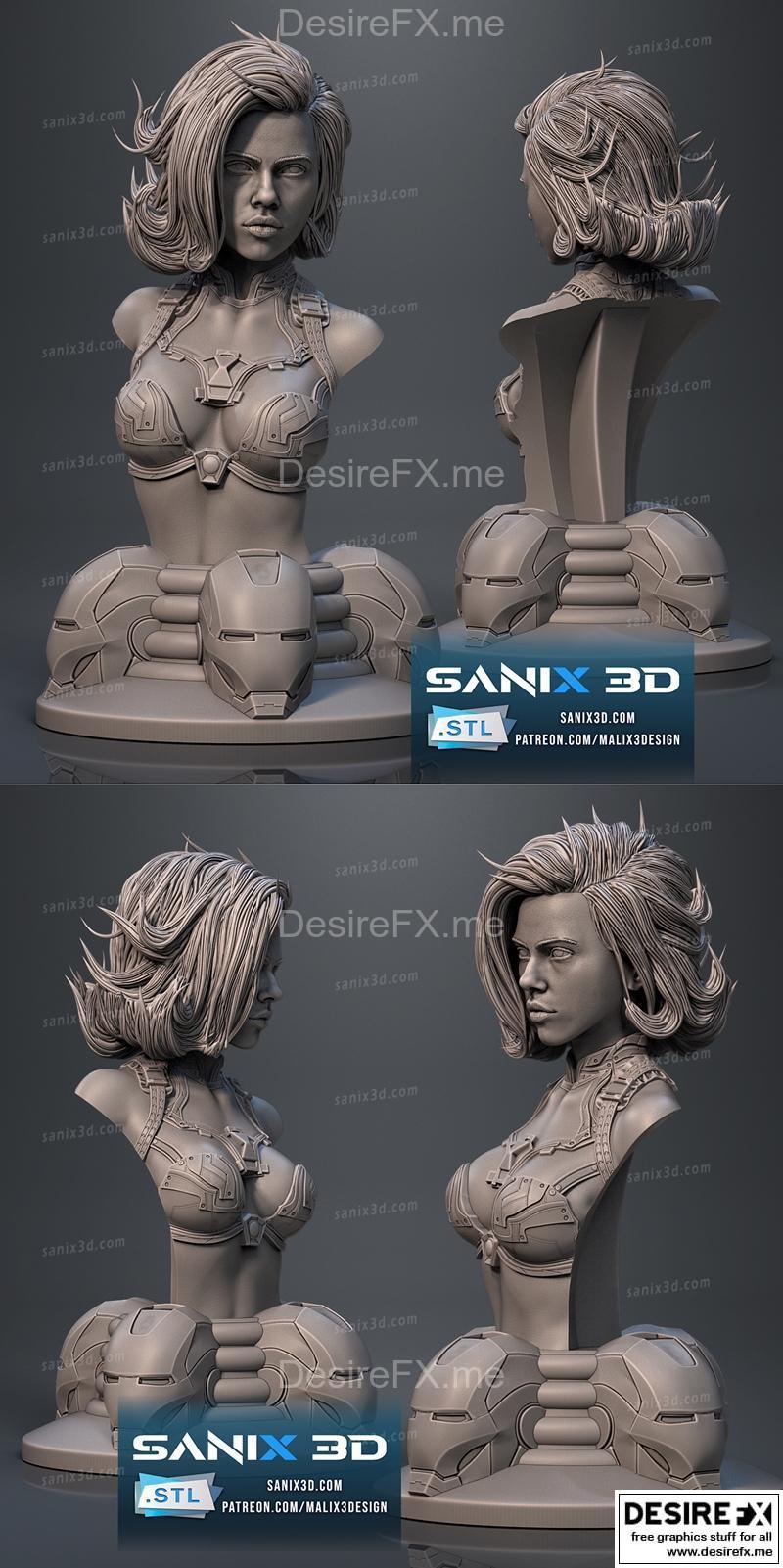 Sanix - 铁拳女武神 3D打印模型|Sanix – Iron Widow bust – 3D Print Model STL