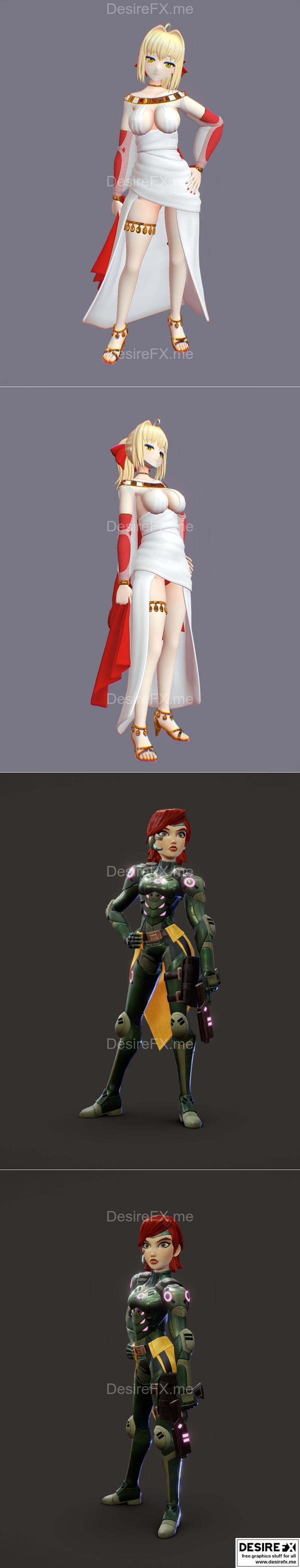 维纳斯女帝与科幻士兵——3D打印模型|Empress Venus and Sci-Fi Soldier – 3D Print Model STL