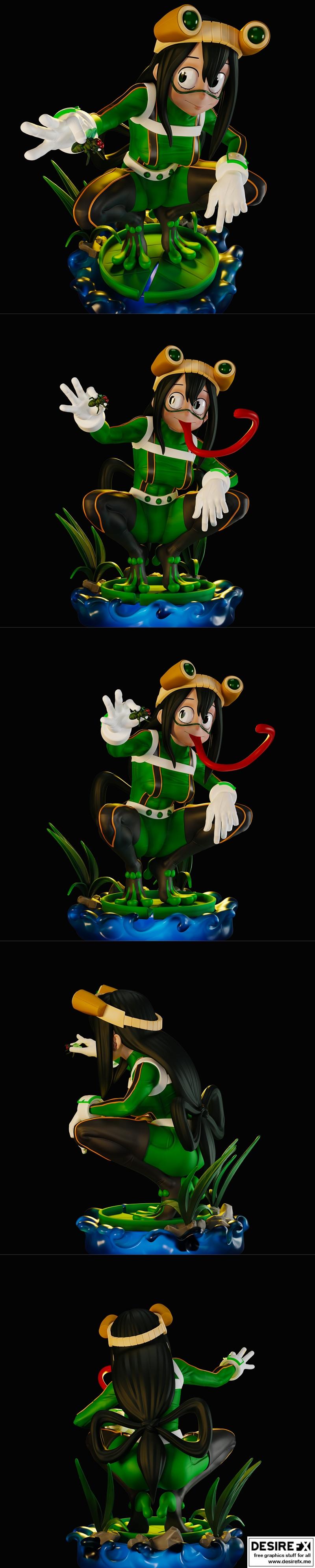 Tsuyu Asui 3D打印模型|Tsuyu Asui – 3D Print Model STL