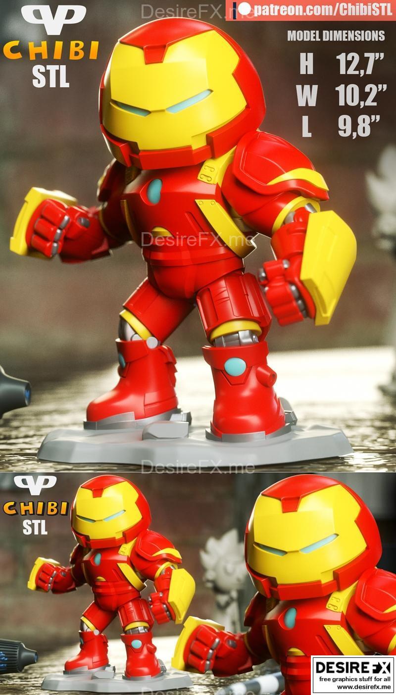 3DXM - 哈士奇小怪兽 3D打印模型|3DXM – Hulkbuster Chibi – 3D Print Model STL