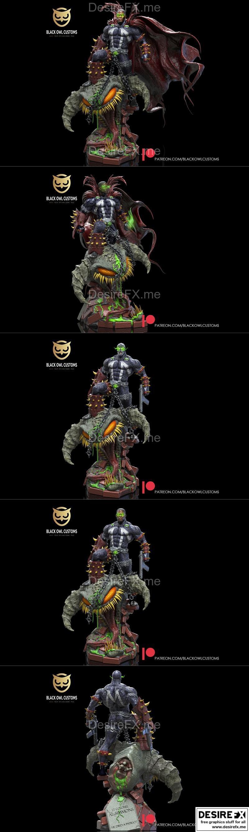 Black Owl Customs - SPAWN BOC - 3D打印模型|Black Owl Customs – SPAWN BOC – 3D Print Model STL