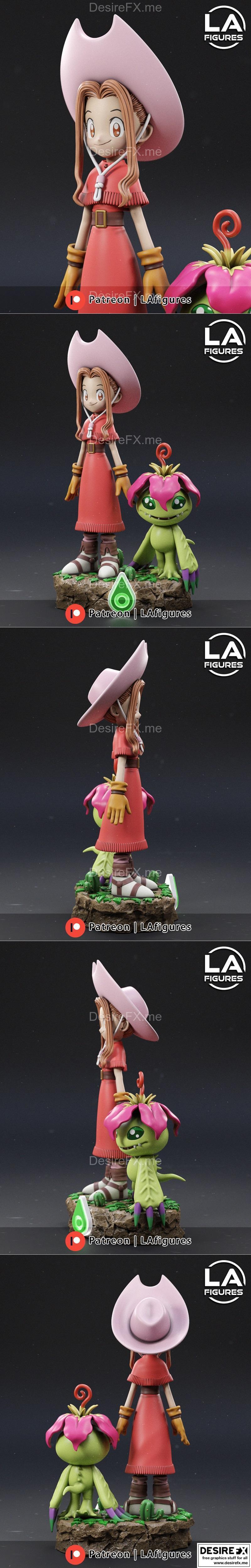 L.A. Figures - Mimi与Palmon 3D打印模型|L.A. Figures – Mimi and Palmon – 3D Print Model STL