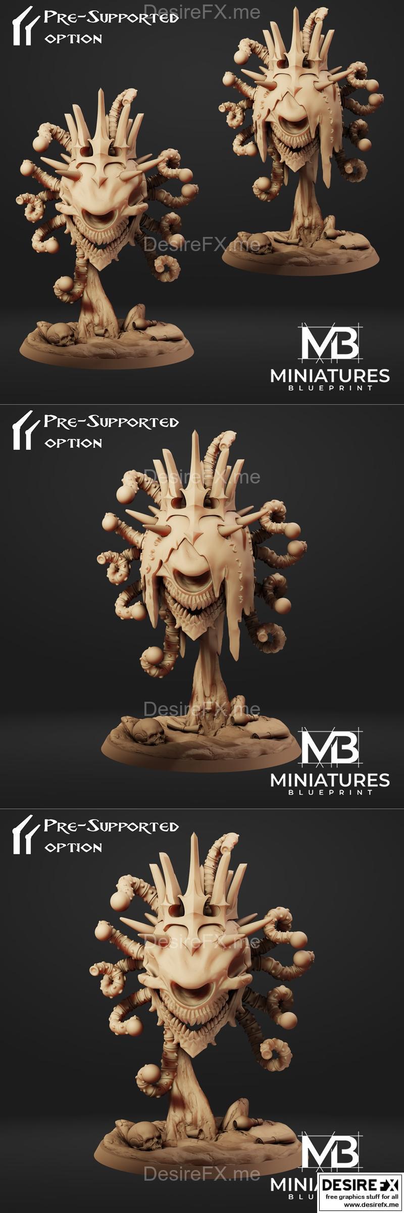 骷髅与死灵守望者 3D打印模型|Skull and Death Beholder – 3D Print Model STL