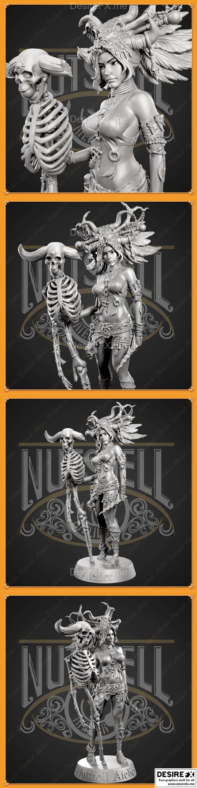 Nutshell工坊 - 奇术医师 - 3D打印模型|Nutshell atelier – Witch Doctor – 3D Print Model STL
