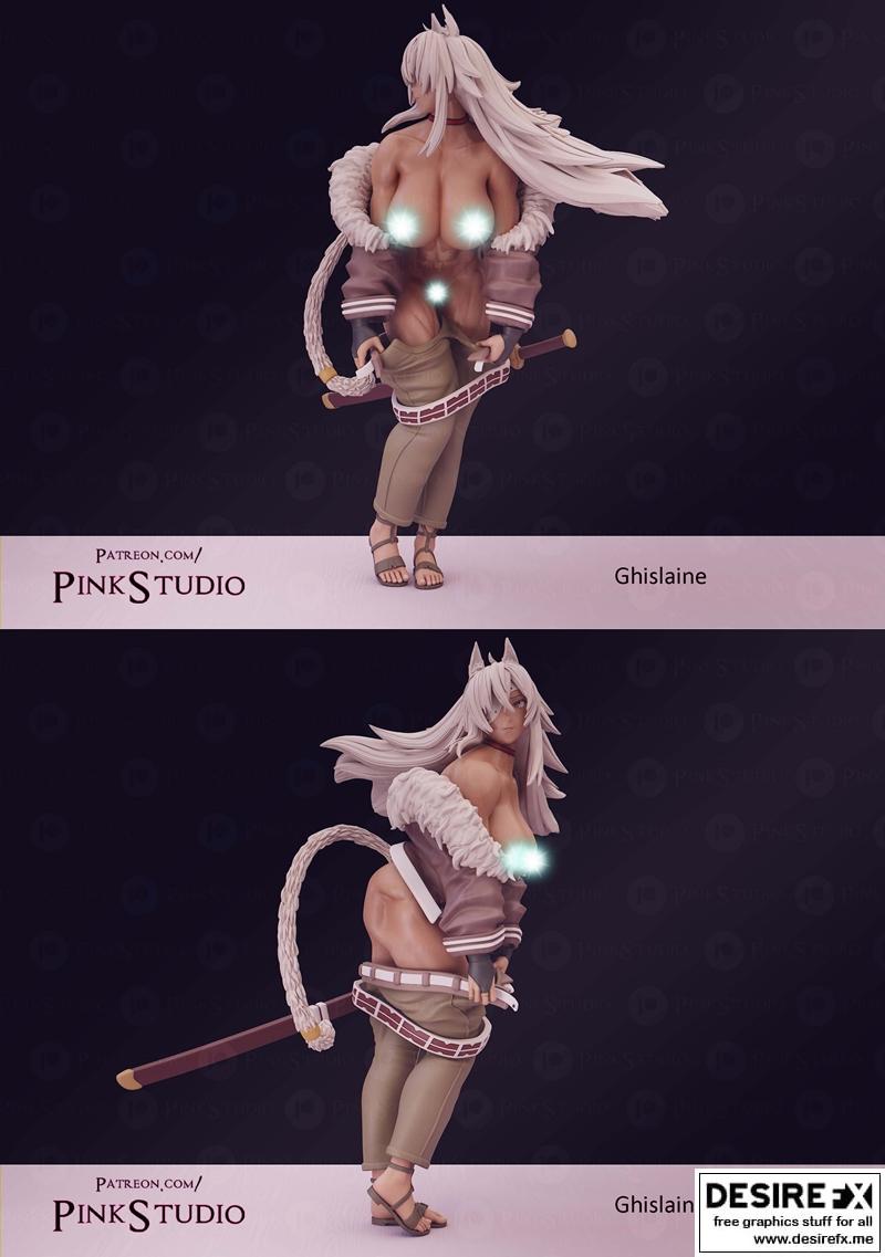 粉晶工作室 - 转生贤者 - 甘斯琳·德多利亚 3D打印模型|Pink Studio – Mushoku Tensei – Ghislaine Dedoldia – 3D Print Model STL