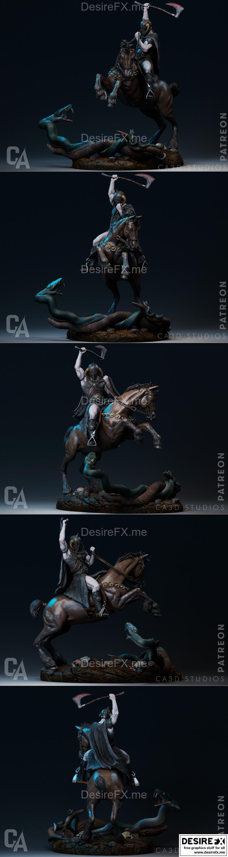 Ca 3D工作室 - 死神 dealer - 3D打印模型|Ca 3d Studios – Death Dealer – 3D Print Model STL