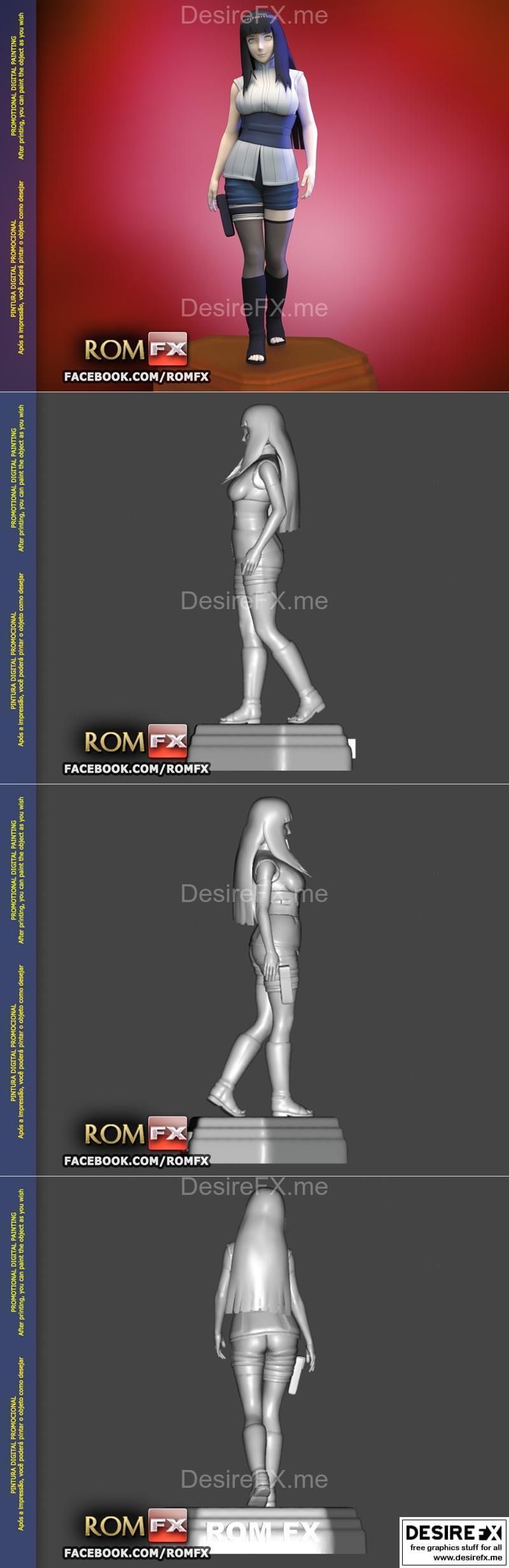 宇智波佐助 - 火影忍者 - 3D打印模型 STL|Hinata Hyuga – Naruto – 3D Print Model STL