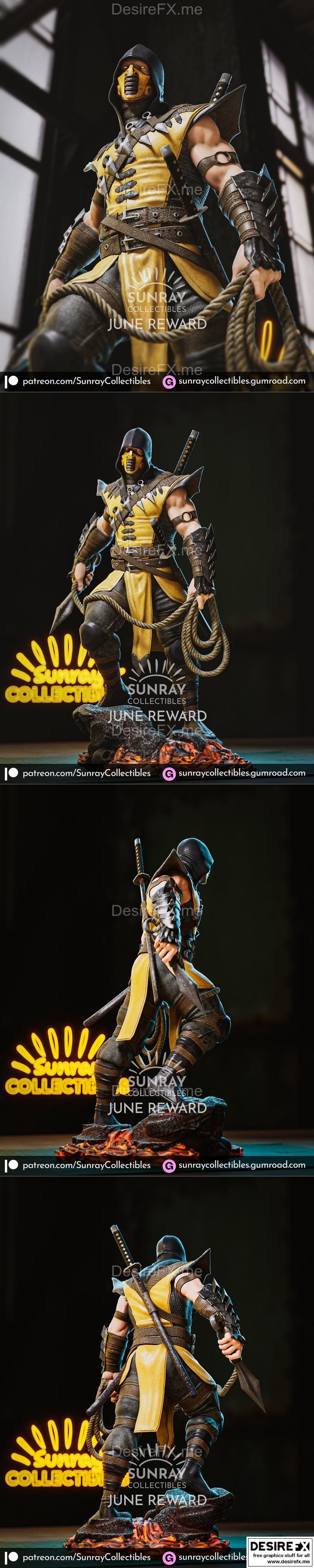 Sunray Collectibles - 斧头杀手 - 3D打印模型|Sunray Collectibles – Scorpion – 3D Print Model STL