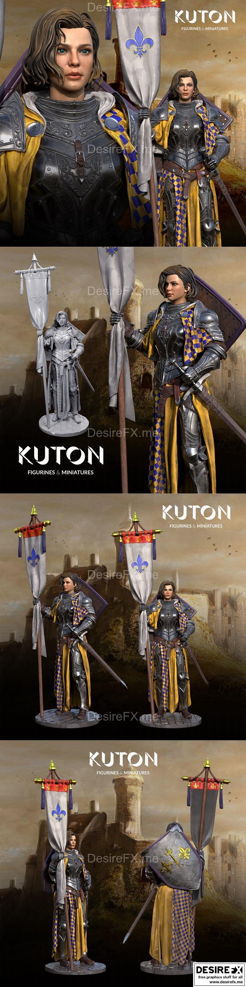 Kuton 战争女神3D打印模型|Kuton – Joan of Arc – 3D Print Model STL