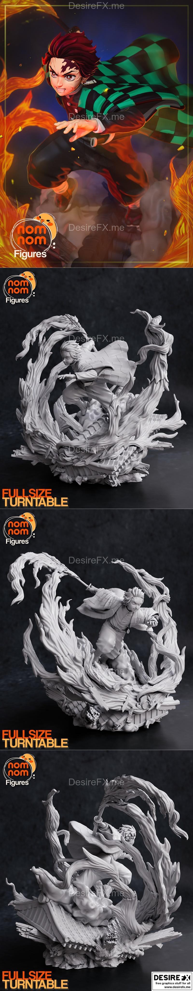 Demon Slayer 无惨角色 3D打印模型|Nomnom Figures – Tanjiro from Demon Slayer – 3D Print Model STL