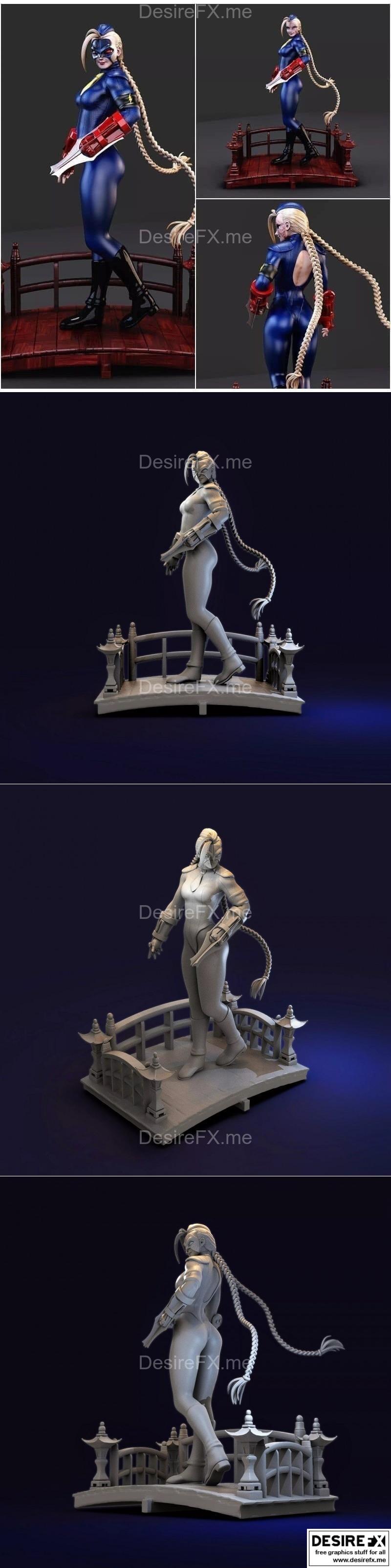 街霸3D打印模型：恶女卡米|Evil Cammy – Street Fighter – 3D Print Model STL
