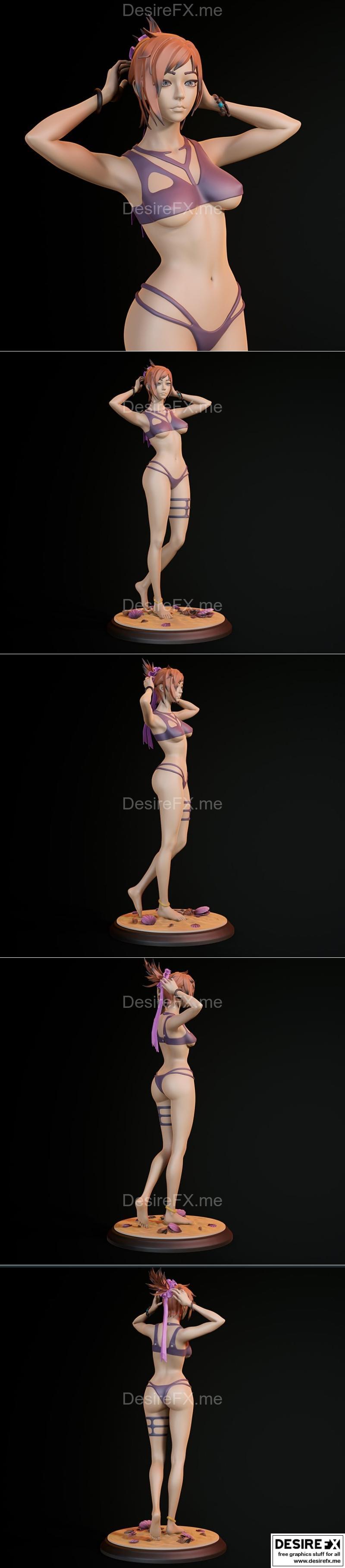 泳装女孩 3D打印模型|Girl in Swimsuit – 3D Print Model STL