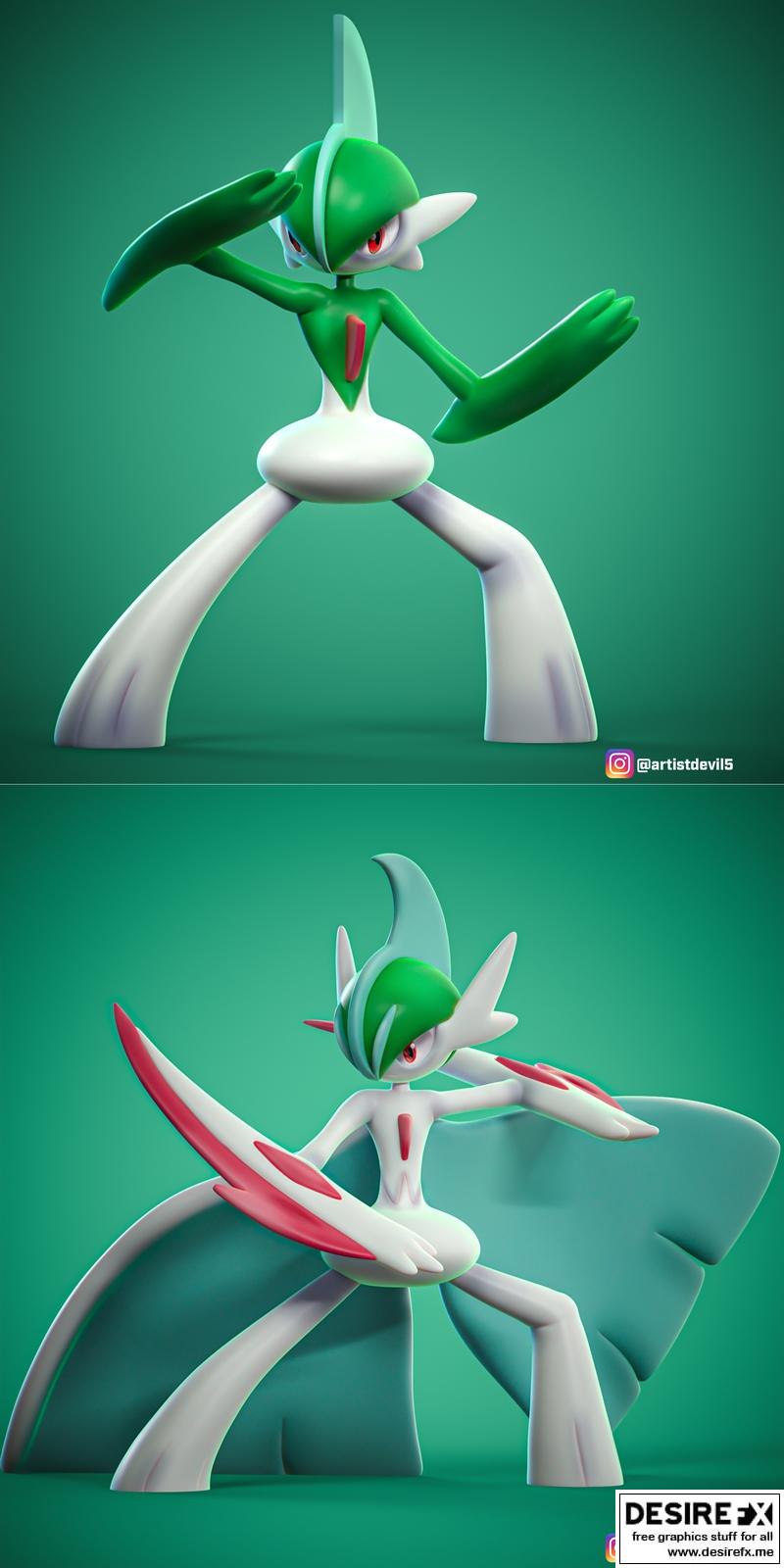 Ralts 3D打印模型|Ralts Evolutions – 3D Print Model STL