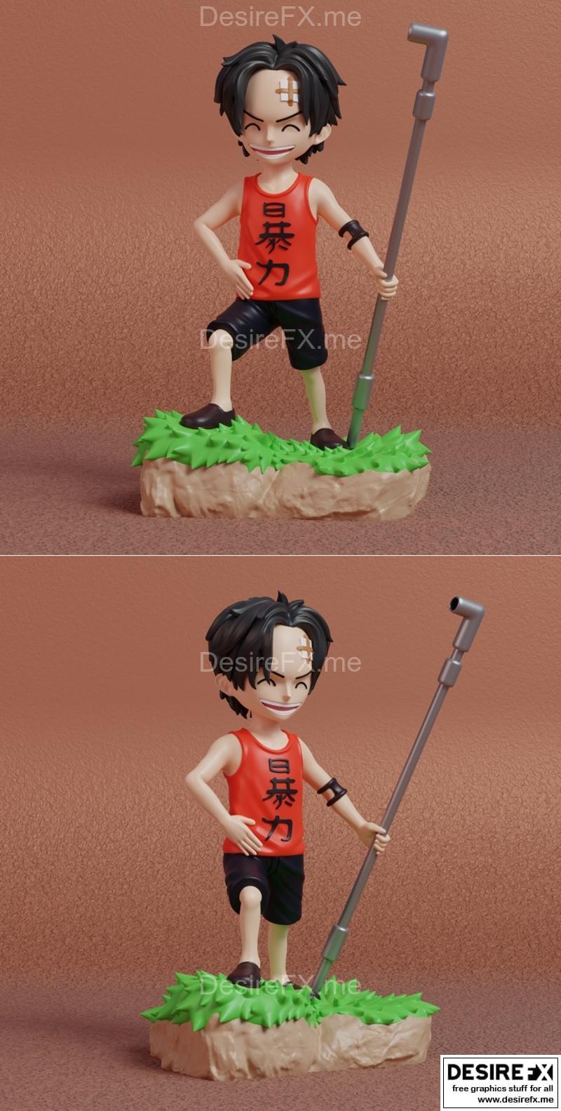 ACE Kid 3D打印模型 来自《海贼王》|Ace Kid – One Piece – 3D Print Model STL
