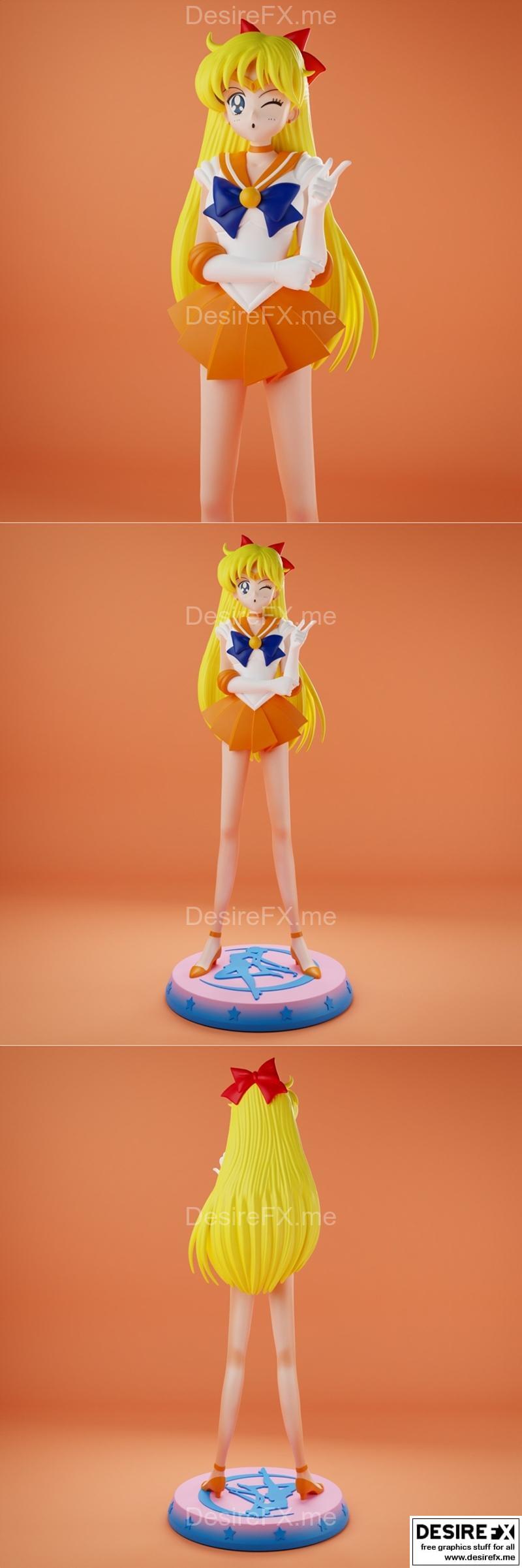 蓝色喷雾 - 侍魂星宫 - 3D打印模型|Blue Spray – Sailor Venus – 3D Print Model STL