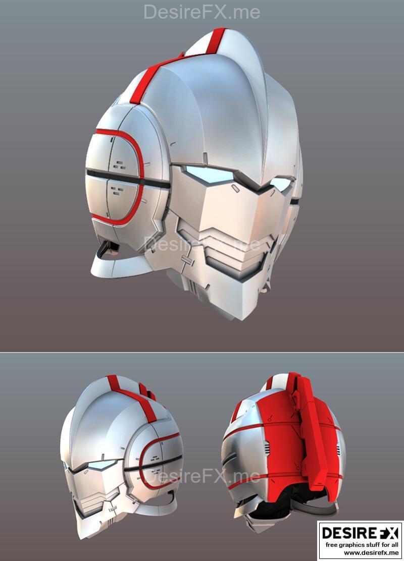 Ultraman头盔 - 3D打印模型|Ultraman Helmet – 3D Print Model STL