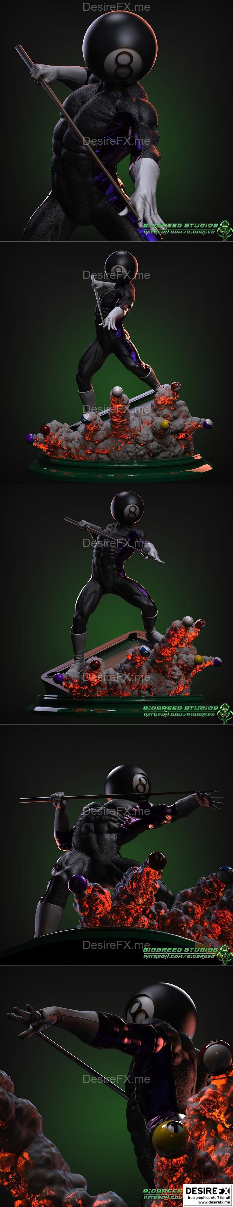 Biobreed Studios - 8-BALL - 奇幻角色3D打印模型|Biobreed Studios – Marvel Comics 8-BALL – 3D Print Model STL