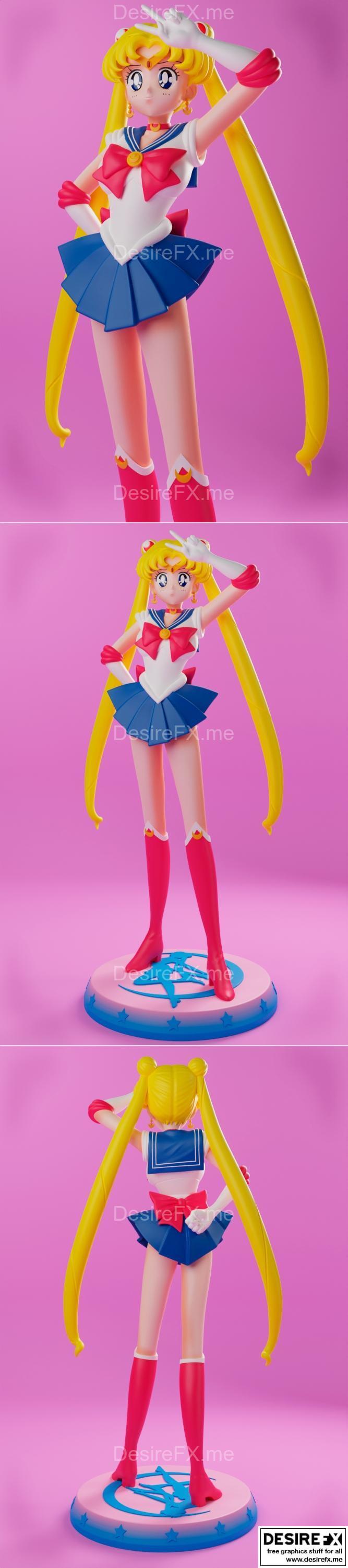 蓝喷雾 - 魔法少女小圆 - 3D打印模型|Blue Spray – Sailor Moon – 3D Print Model STL