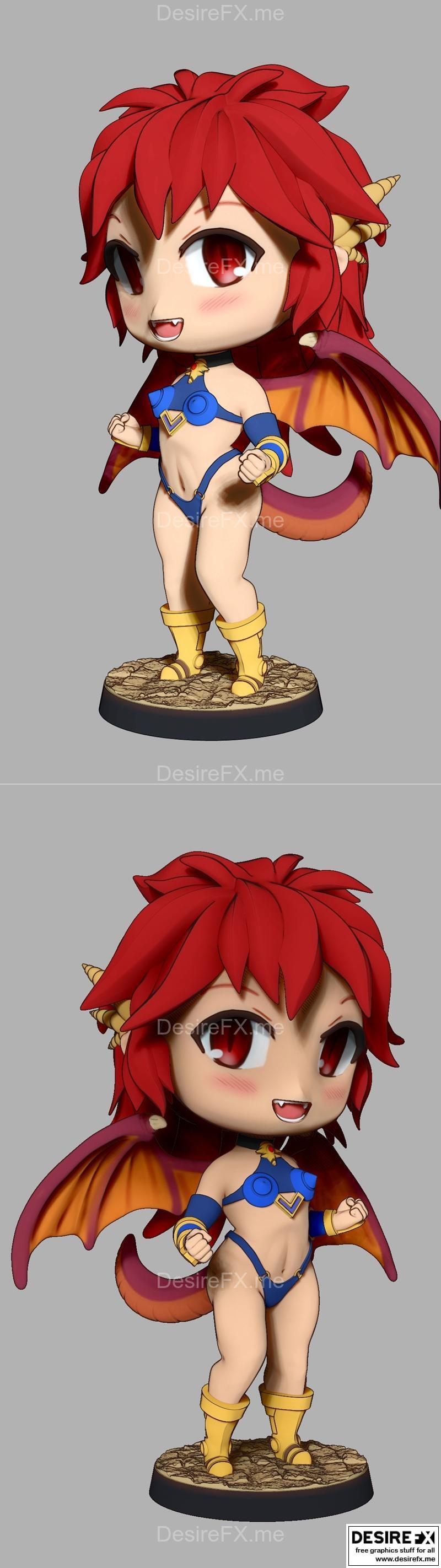 龙之半系列小萌狐3D打印模型|Chibi Mink from Dragon Half – 3D Print Model STL