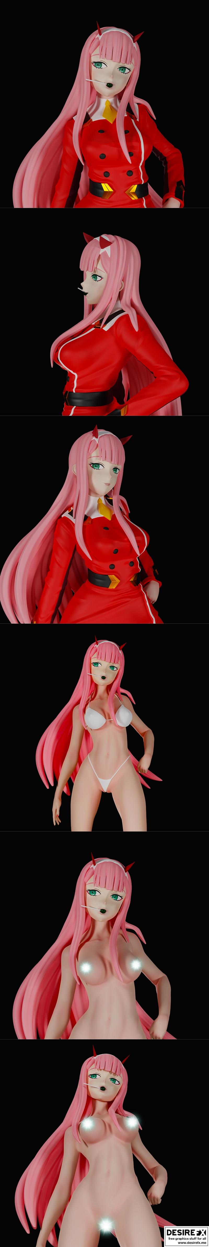 零号二号 3D打印模型|Zero Two by Gabriel Meyer – 3D Print Model STL