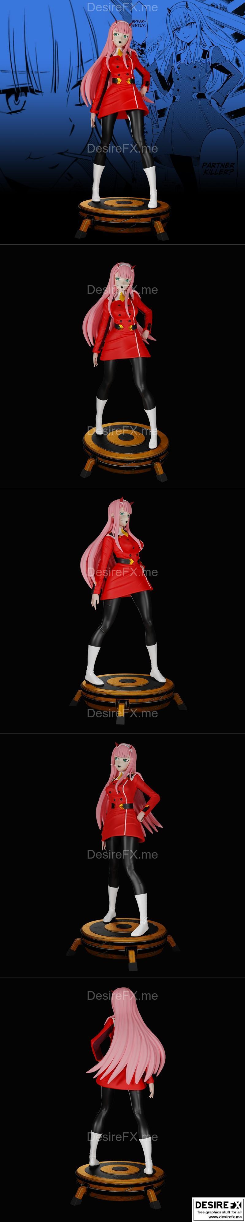 零号二号 3D打印模型|Zero Two by Gabriel Meyer – 3D Print Model STL