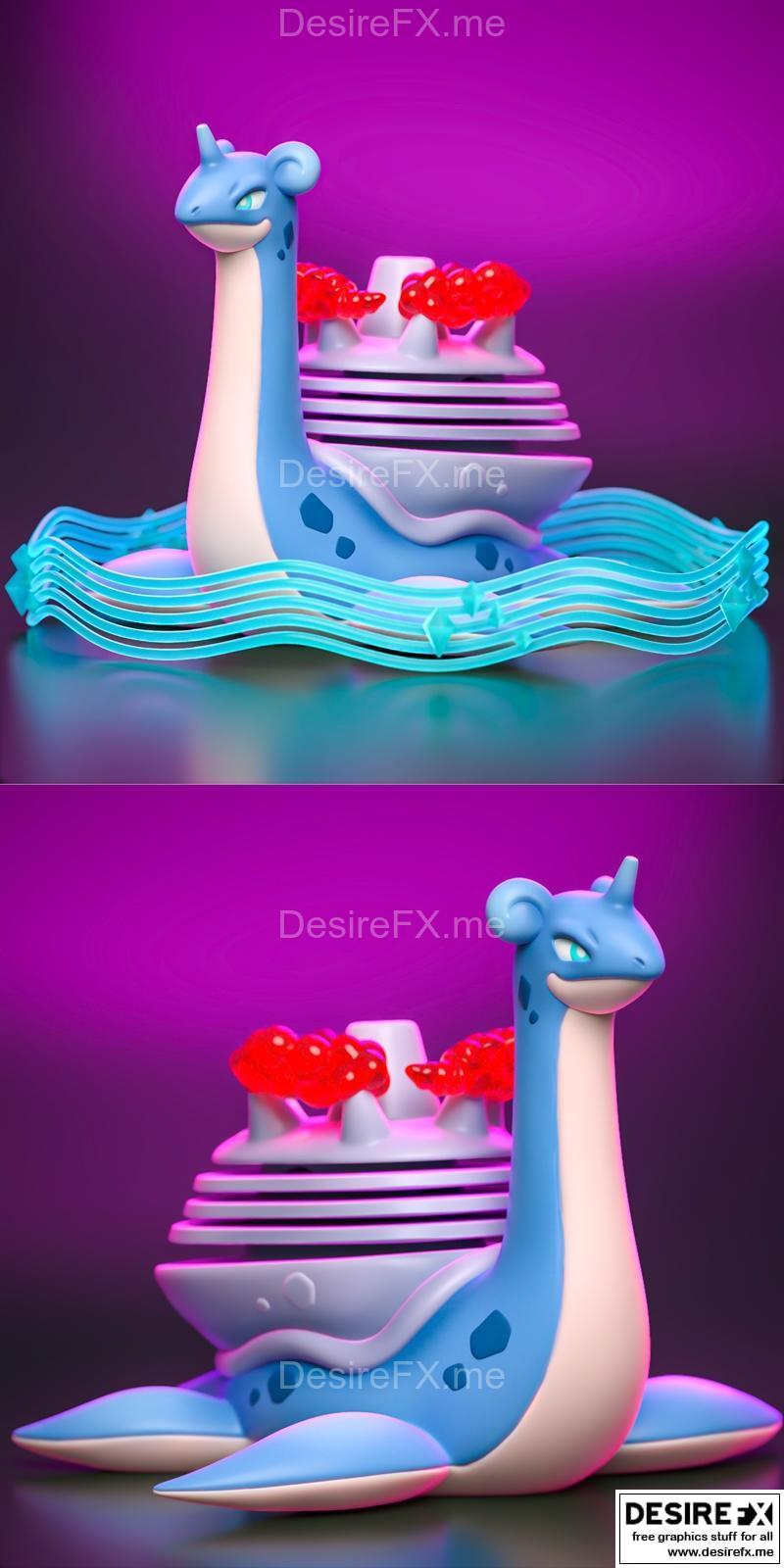 Gigantamax拉普拉斯 3D打印模型|Gigantamax Lapras Pokemon – 3D Print Model STL