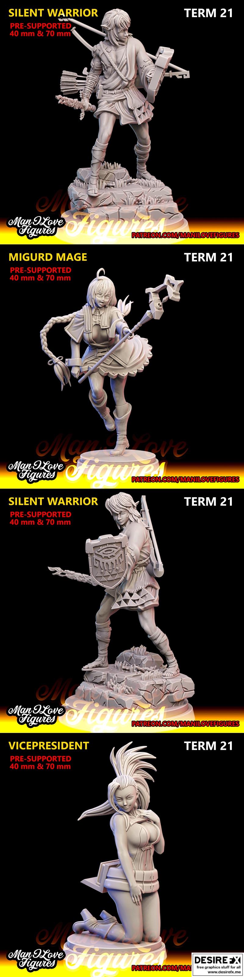 Term 21 3D打印模型：角色图鉴系列|Man I Love Figures – Term 21 – 3D Print Model STL