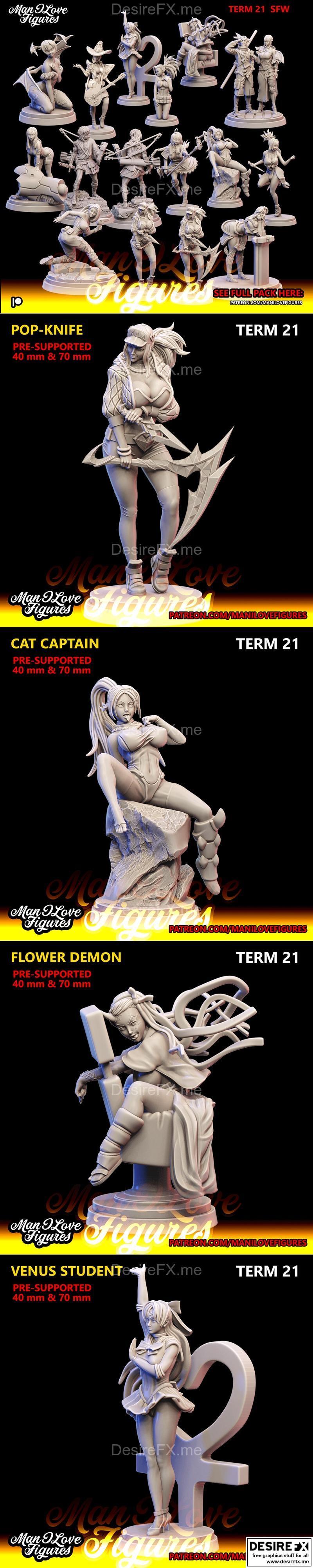 Term 21 3D打印模型：角色图鉴系列|Man I Love Figures – Term 21 – 3D Print Model STL