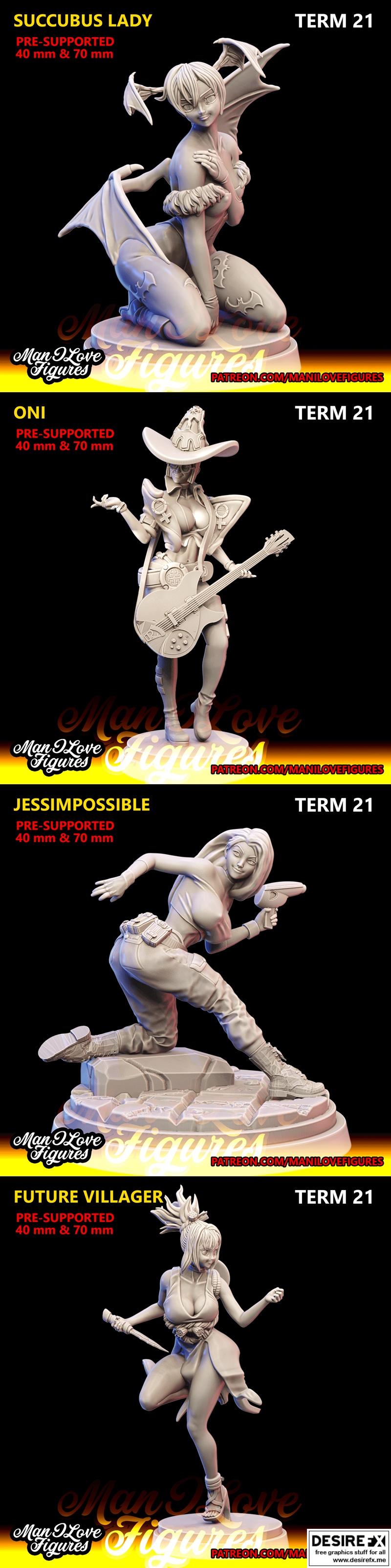 Term 21 3D打印模型：角色图鉴系列|Man I Love Figures – Term 21 – 3D Print Model STL