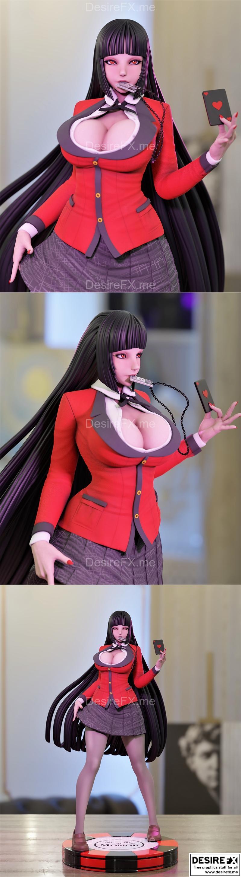 凯格露里2版 - 桐叶 - 3D打印模型|Yumeko Jabami – Kakegurui 2 versions – Momoji – 3D Print Model STL