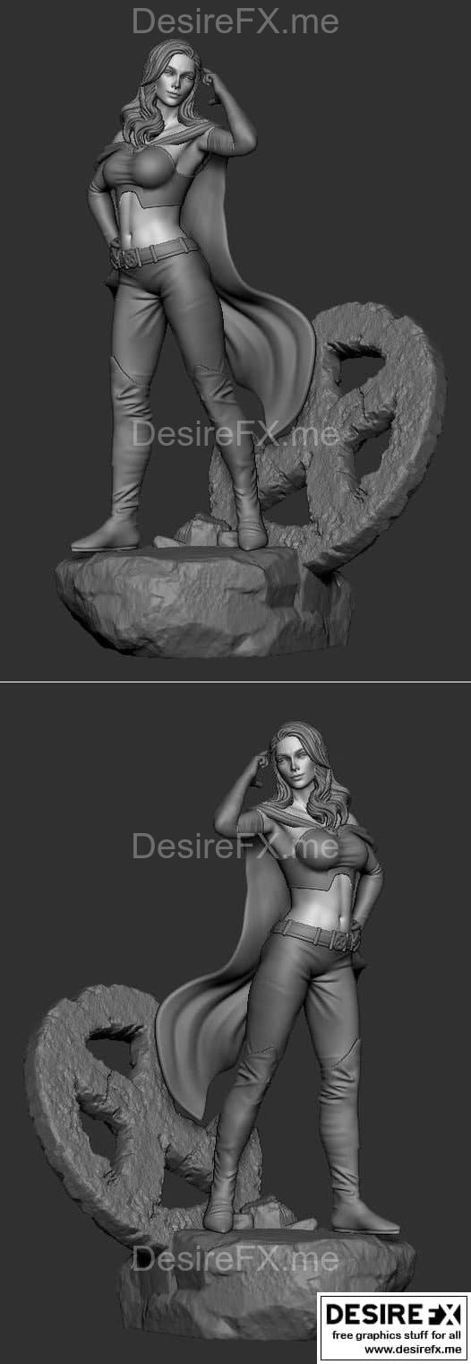 艾玛·弗罗斯特 3D打印模型|Emma Frost Standing – 3D Print Model STL