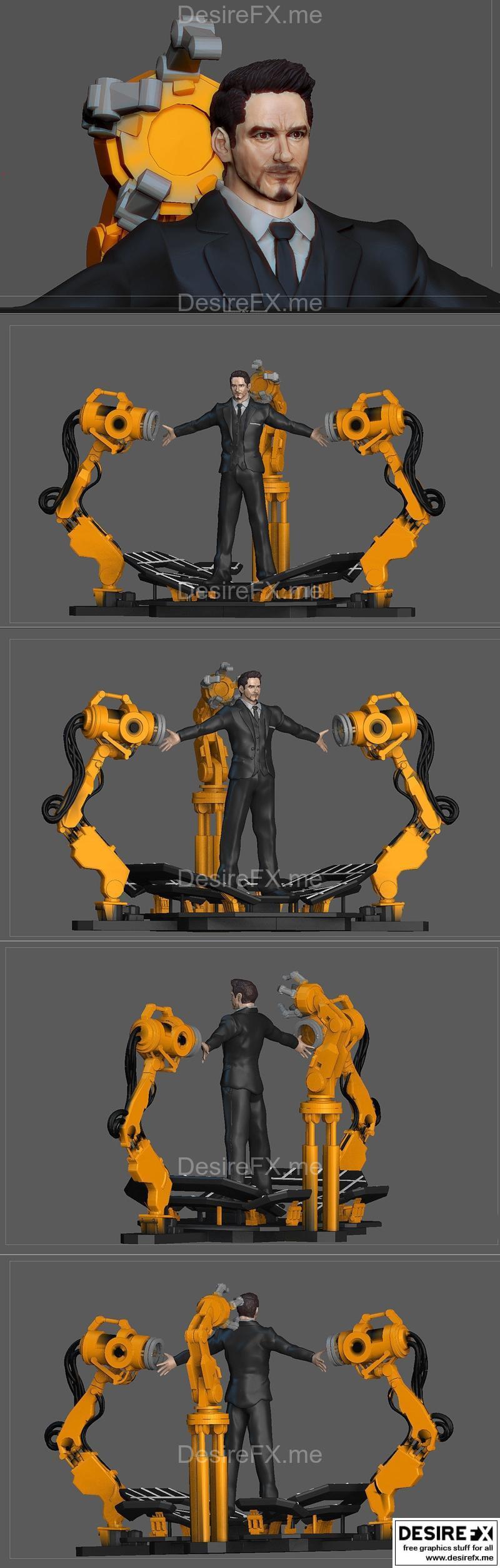 图幅大师 - 铁人机械臂 - 复刻版3D打印模型|Figuremaster – Ironman Gantry Tony Stark – 3D Print Model STL