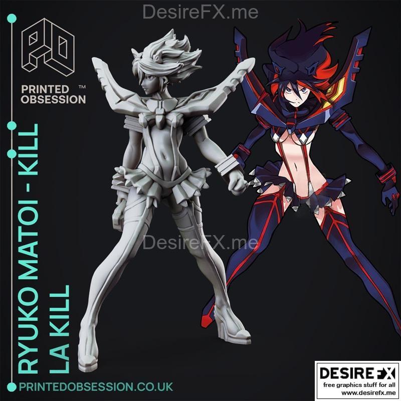杀戮尖塔 - 瑞月 - 3D打印模型|Kill La Kill – Ryuko Matoi – Anime Fanart – 3D Print Model STL