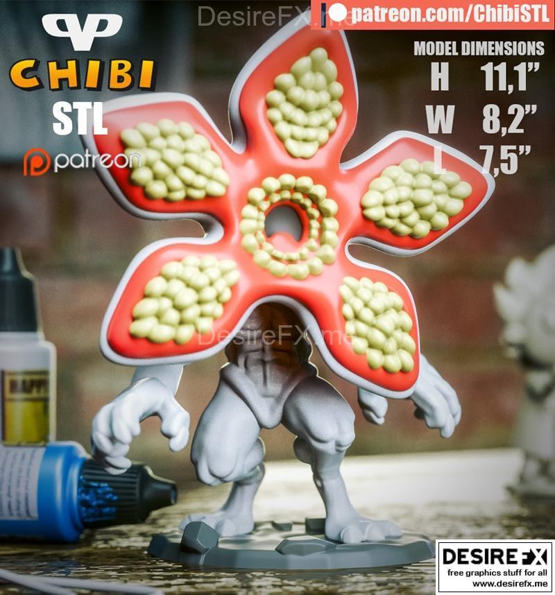 怪兽奇奇 斯特拉gers 3D打印模型|Demogorgon Chibi Stranger Things – 3D Print Model STL