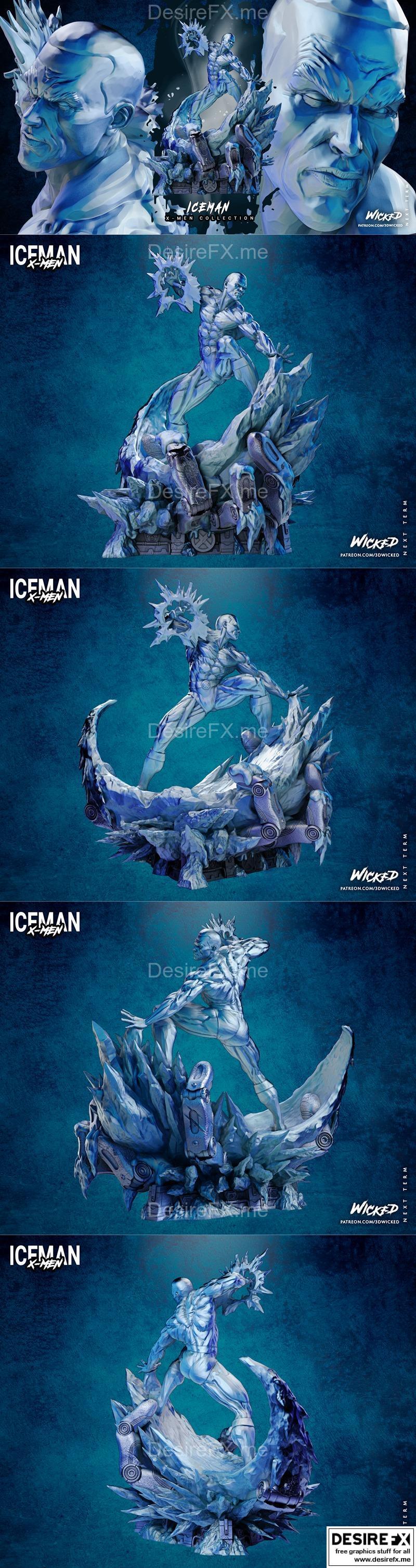 WICKED冰人雕塑 3D打印模型|WICKED – Iceman Sculpture – 3D Print Model STL