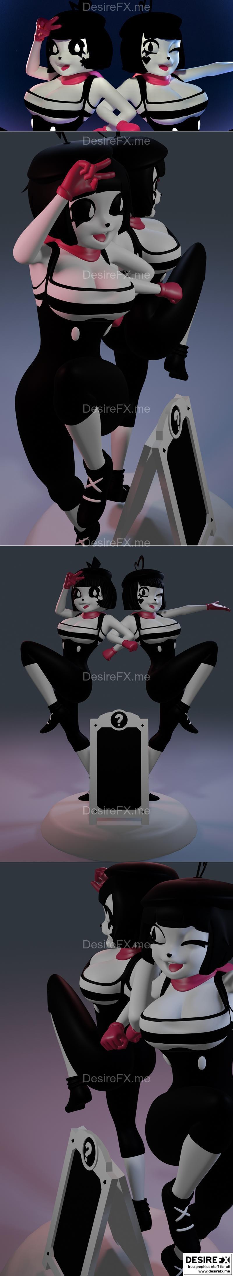 Mime与Dash甜点与Chuchu——3D打印模型|Mime and Dash Bonbon and Chuchu – 3D Print Model STL