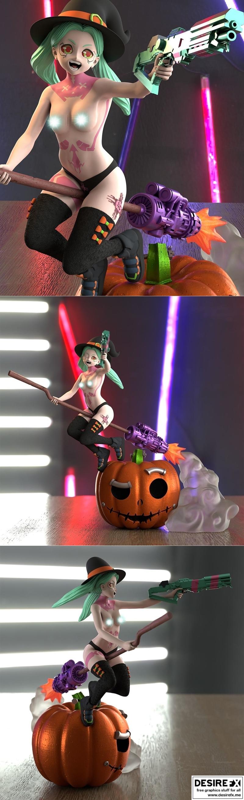 赛博朋克边缘狂奔者——蕾贝卡3D打印模型|Rebecca Halloween – Cyberpunk Edgerunners – 3D Print Model STL