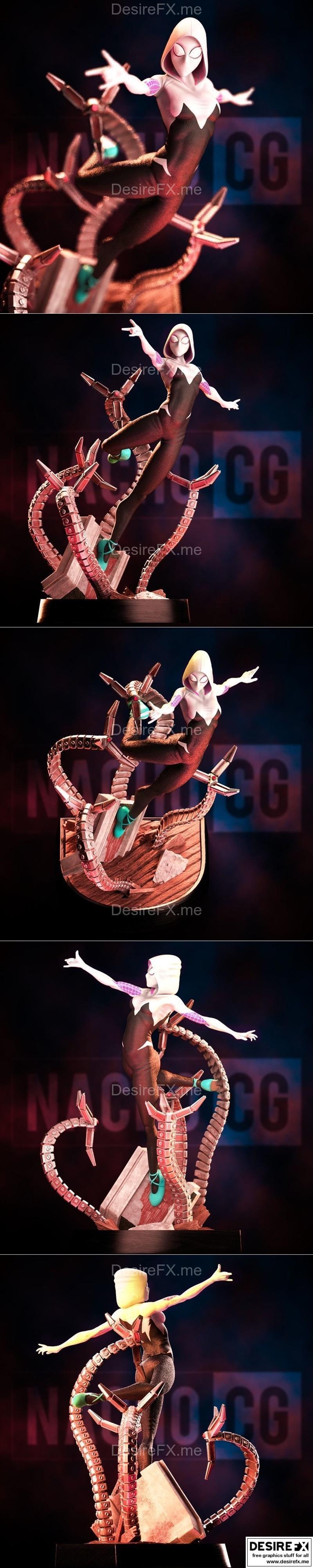 蜘蛛格温 3D打印模型|Fan Art Spider Gwen – 3D Print Model STL