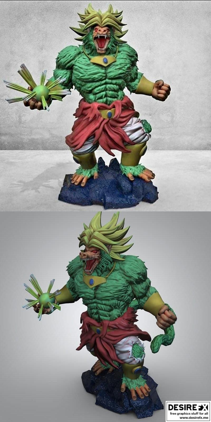 布罗利爆怒形态 - Dragon Ball - 3D打印模型|Broly Oozaru – Dragon Ball – 3D Model Print