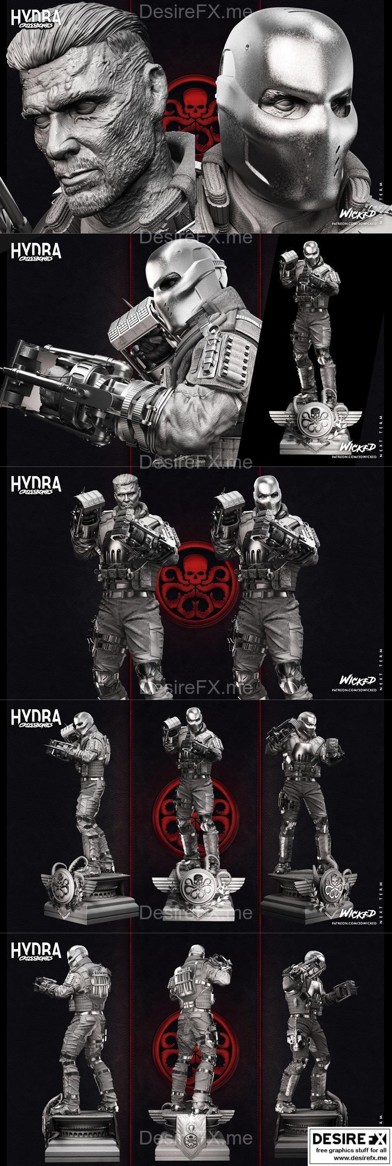 Wicked交叉骨雕像 3D打印模型|Wicked – Crossbones Statue – 3D Print Model STL