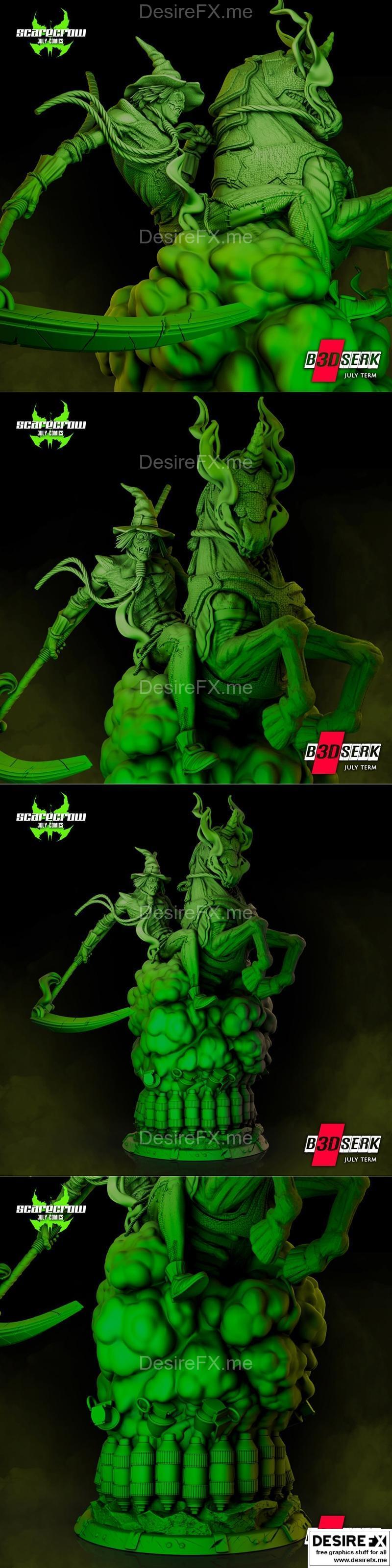 B3DSERK-稻草人雕像-3D打印模型|B3DSERK – Scarecrow Statue – 3D Print Model STL