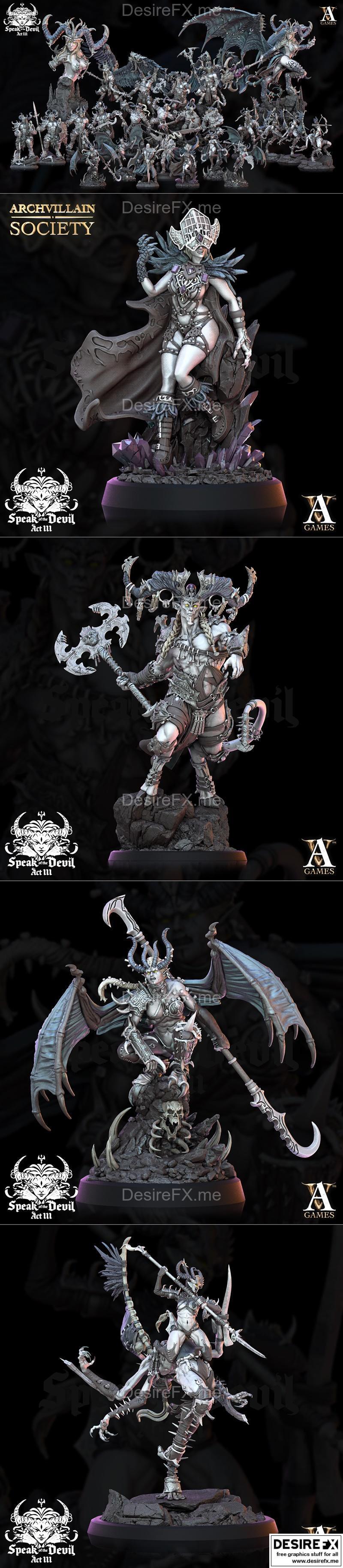 Archvillain Games《魔鬼的低语》Vol.III 3D打印模型 STL|Archvillain Games – Speak of the Devil Vol.III July 2023 – 3D Print Model STL