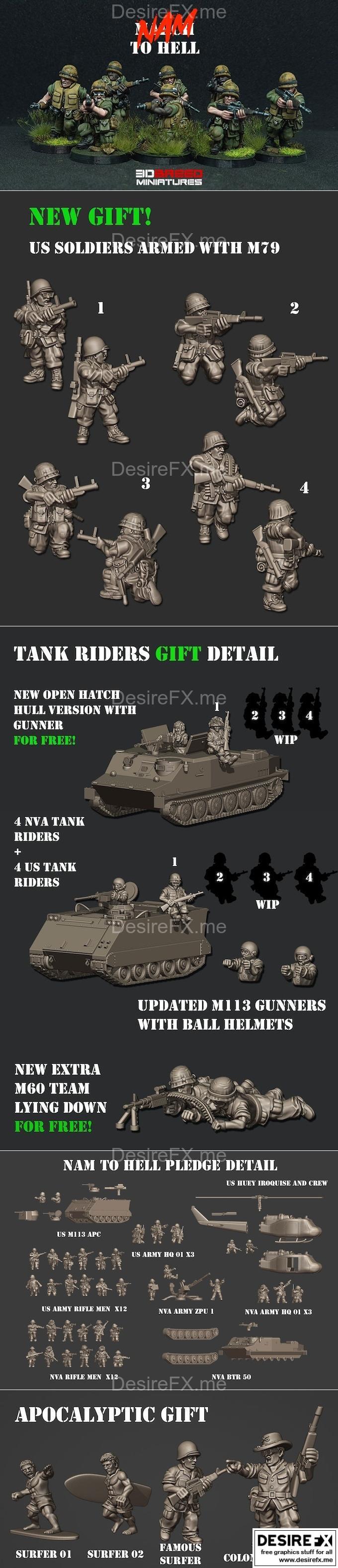 越南之役 3D打印模型|March to Hell – Vietnam – 3D Print Model STL