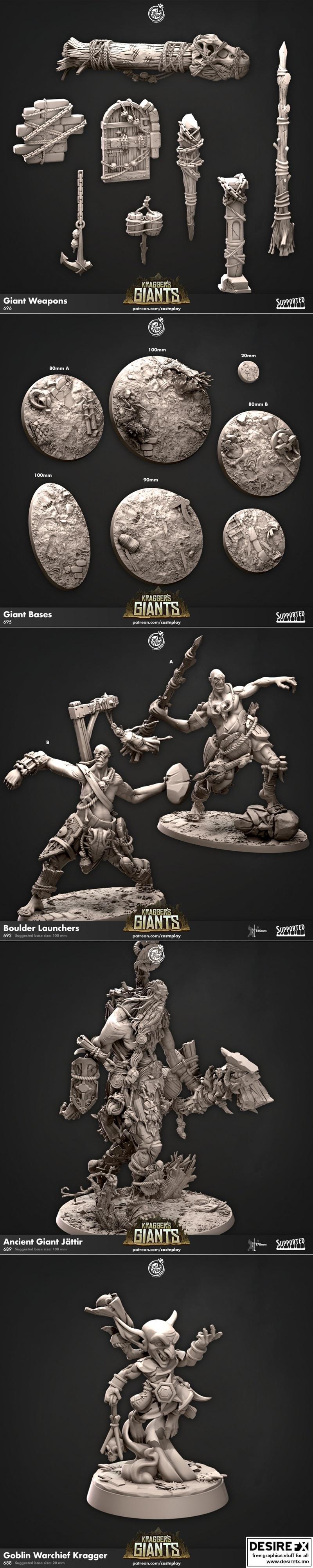 Kraggers Giants 3D打印模型|Cast N Play – Kraggers Giants June 2023 – 3D Print Model STL