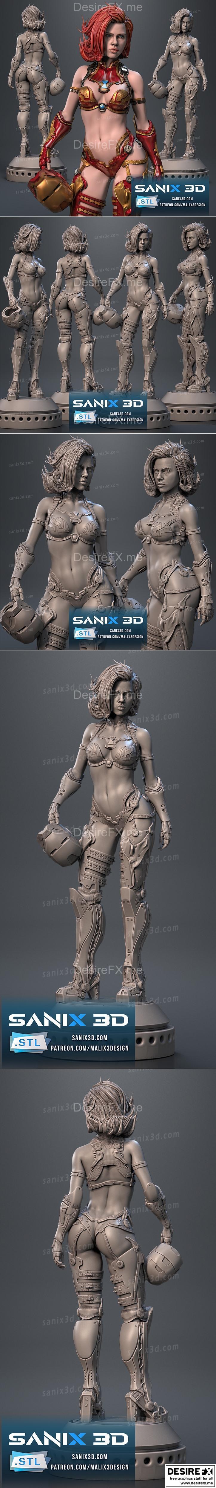Sanix - 3D打印模型 - 铁拳女（Iron Widow）|Sanix – Iron Widow – 3D Print Model STL