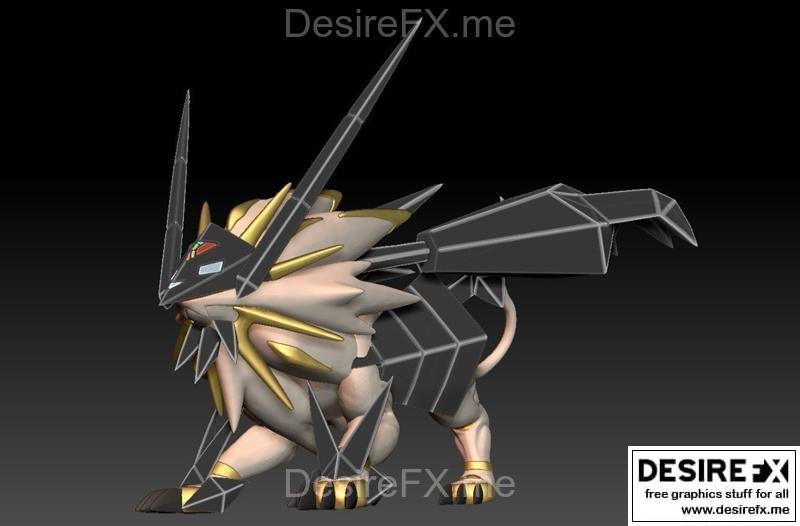 暮色之 mane 冥影·诺克萨斯 3D打印模型|Dusk Mane Necrozma – 3D Print Model STL