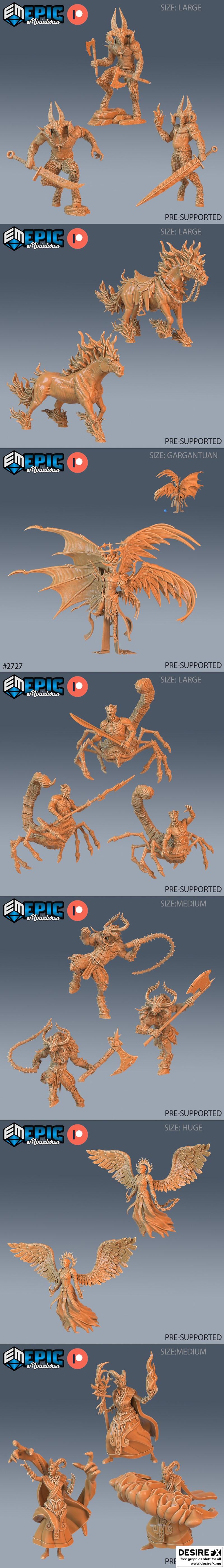 恶魔污秽 3D打印模型|Epic Miniatures – Demonic Foulness – 3D Print Model STL