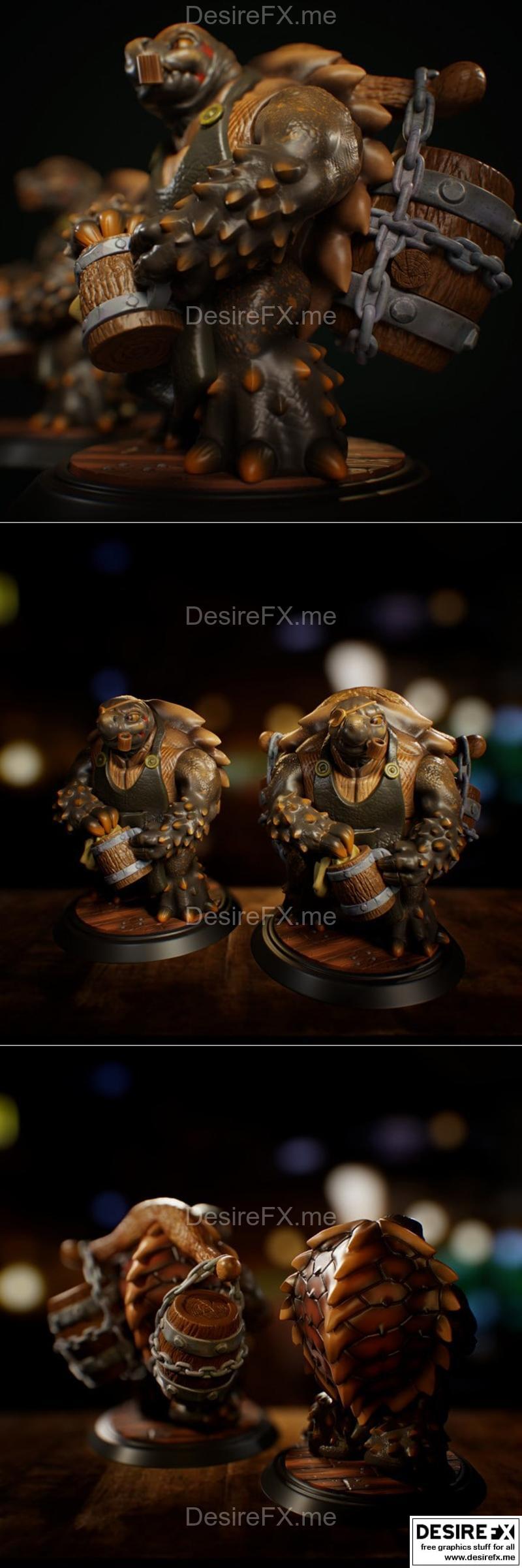 Tortle Barkeep 3D打印模型|Tortle Barkeep – 3D Print Model STL